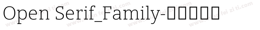 Open Serif_Family字体转换